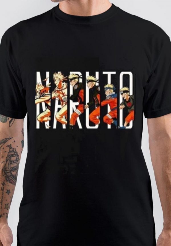 Naruto Half Sleeve Black T-Shirt