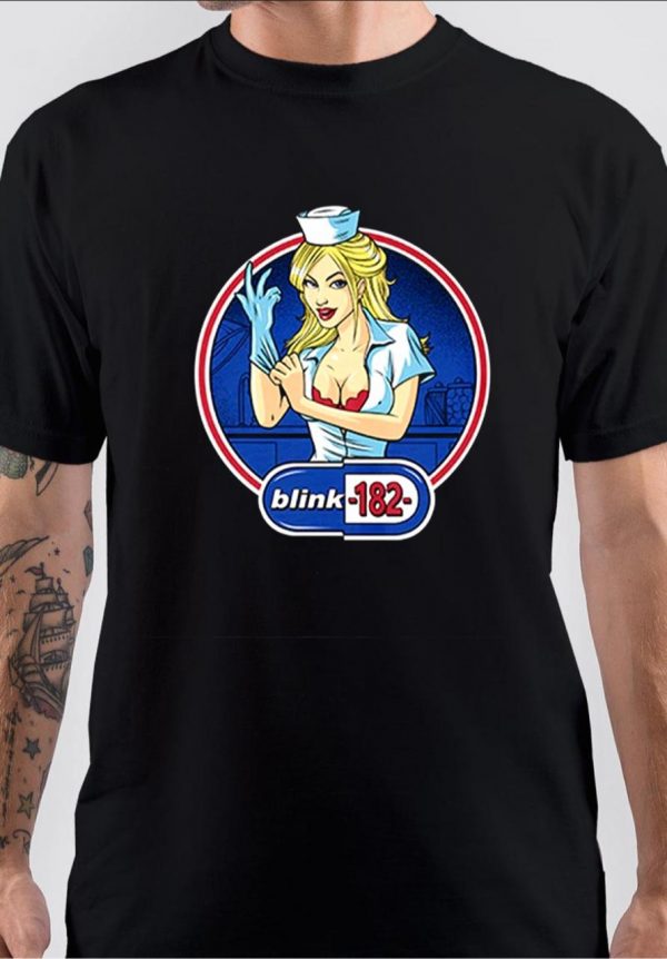 Blink-182 Half Sleeve Black T-Shirt