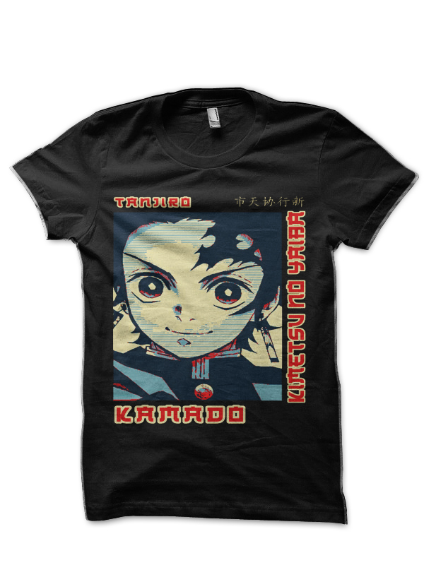 Tanjiro Kamado Black T-Shirt | Swag Shirts