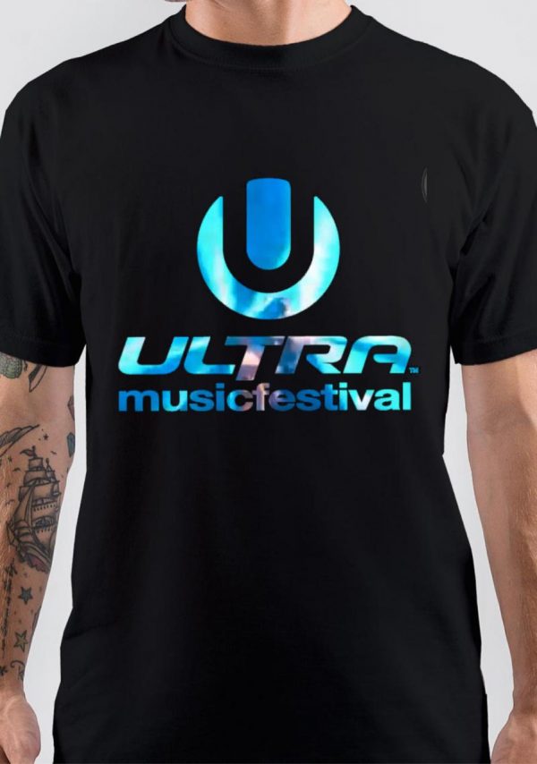 Ultra Music Festival Half Sleeve Black T-Shirt