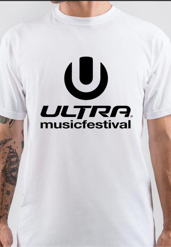 Ultra Music Festival Half Sleeve White T-Shirt