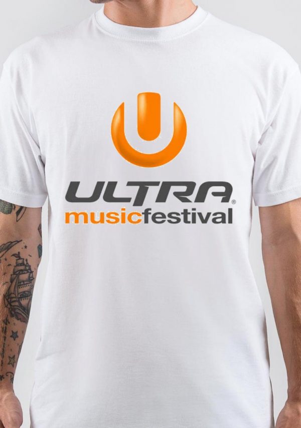 Ultra Music Festival Half Sleeve White T-Shirt