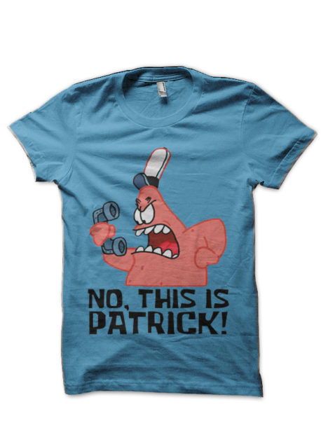Spongebob Half Sleeve Light Blue T-Shirt