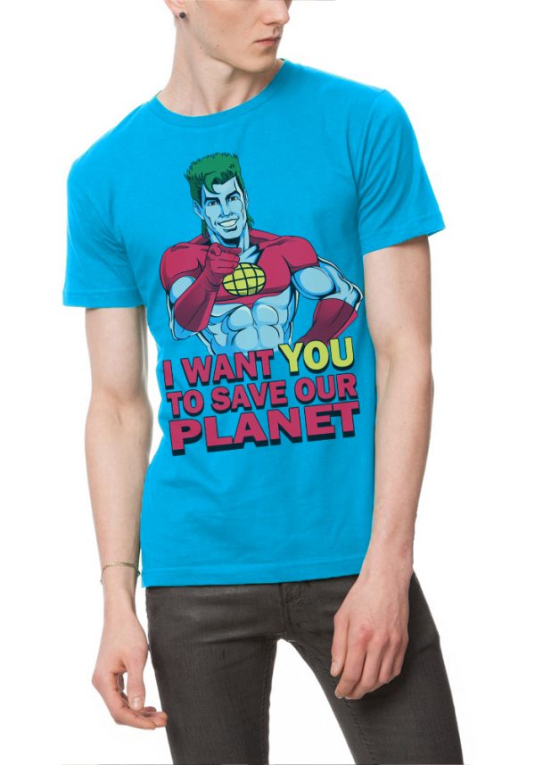 Captain Planet Light Blue T-Shirt