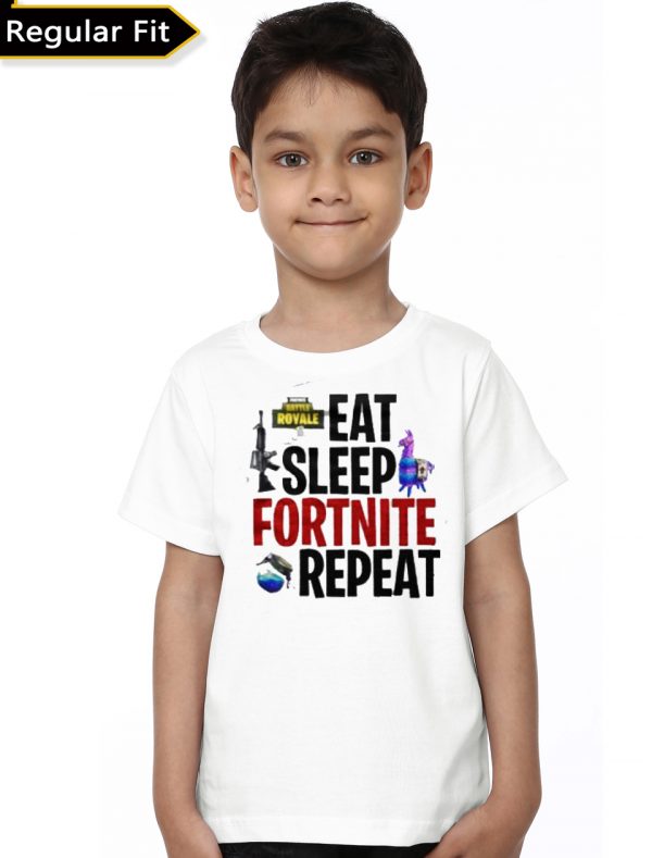 Eat Sleep Fortnite Repeat Kids T-Shirt