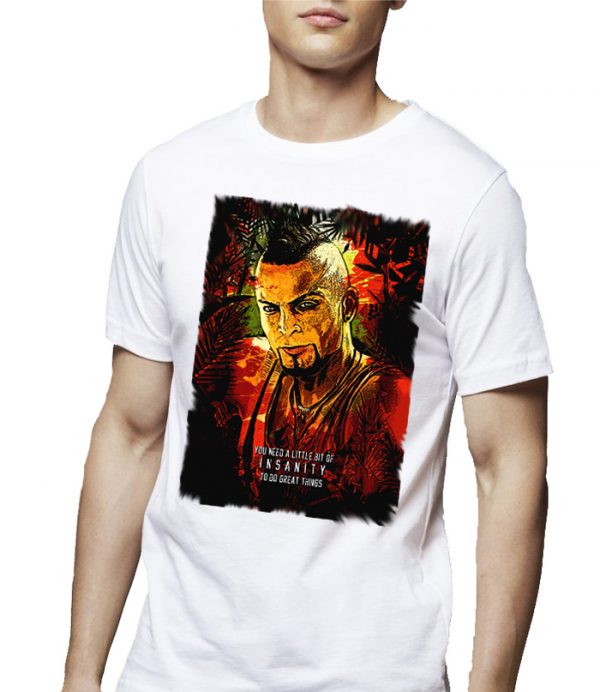 Far Cry Half Sleeve White T-Shirt