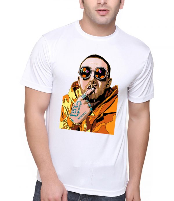 Mac Miller Half Sleeve White T-Shirt