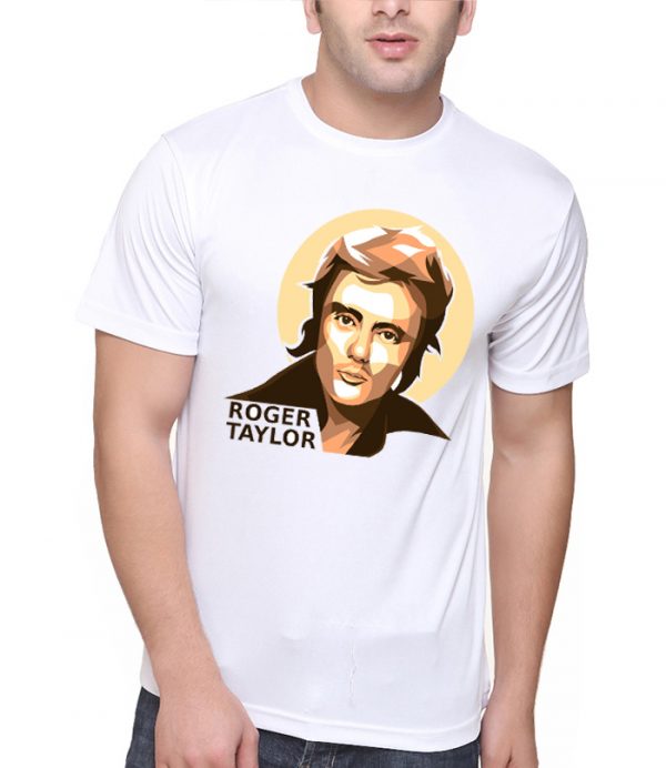 Roger Taylor Half Sleeve White T-Shirt