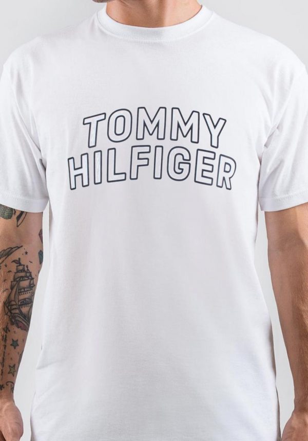 Tommy Hilfiger Half Sleeve White T-Shirt