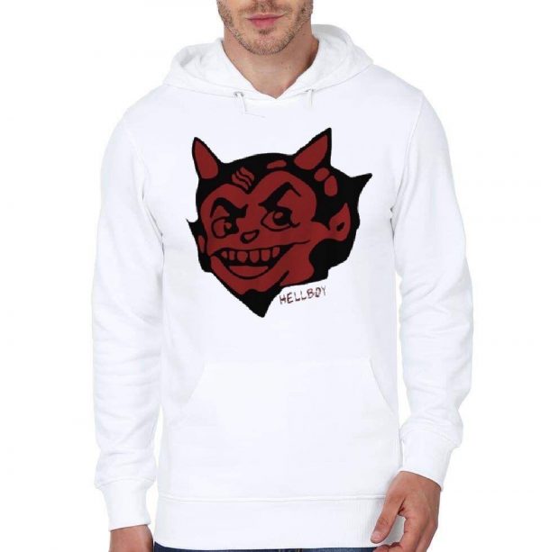 Hell Boy White Hoodie