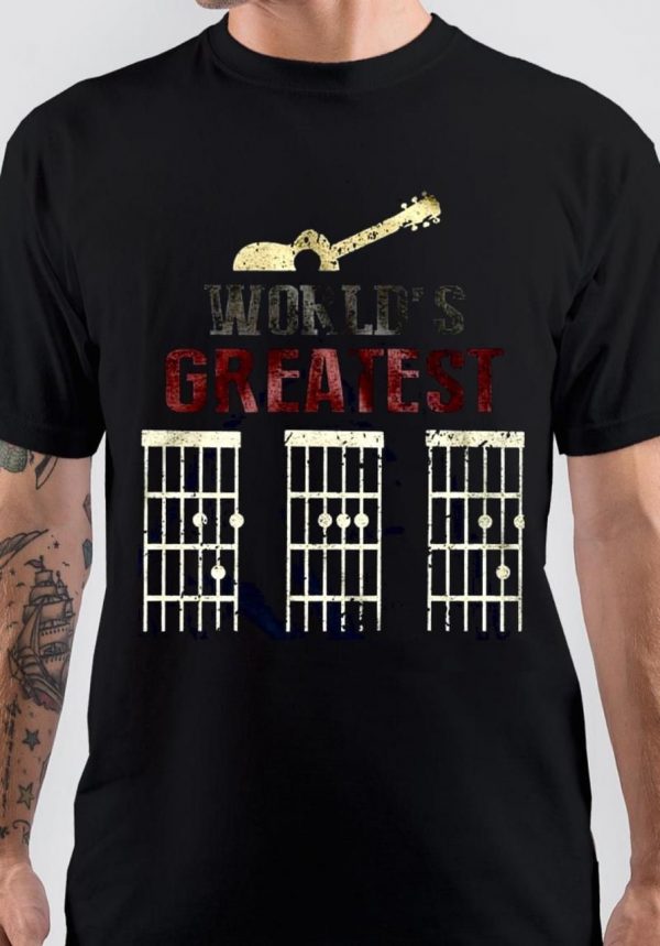 World’s Greatest Dad Guitar Chord T-Shirt