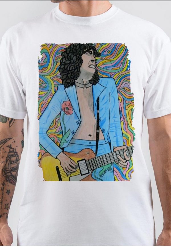 Jimmy Page Half Sleeve White T-Shirt