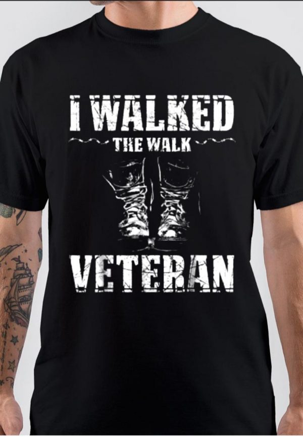 I Walked Half Sleeve Black T-Shirt