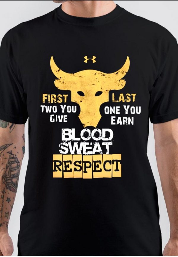 Blood Sweat Respect Half Sleeve Black T-Shirt