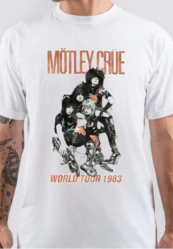 Mötley Crüe Half Sleeve White T-Shirt