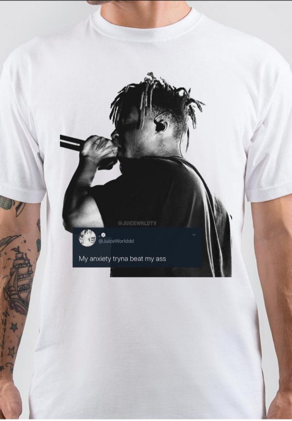 Juice Wrld Half Sleeve White T-Shirt