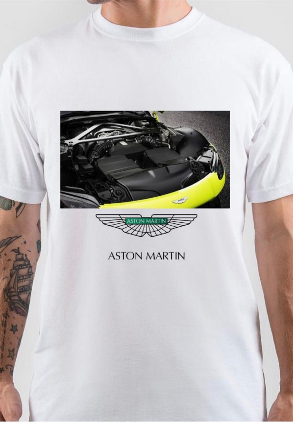 Aston Martin Half Sleeve White T-Shirt