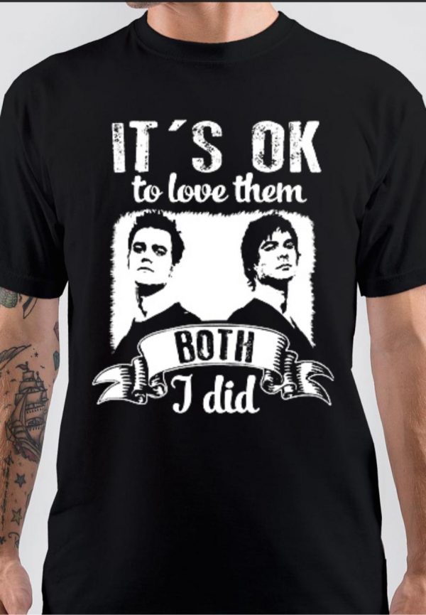 It's Ok To Love Them Both Vampire Diaries T-Shirt