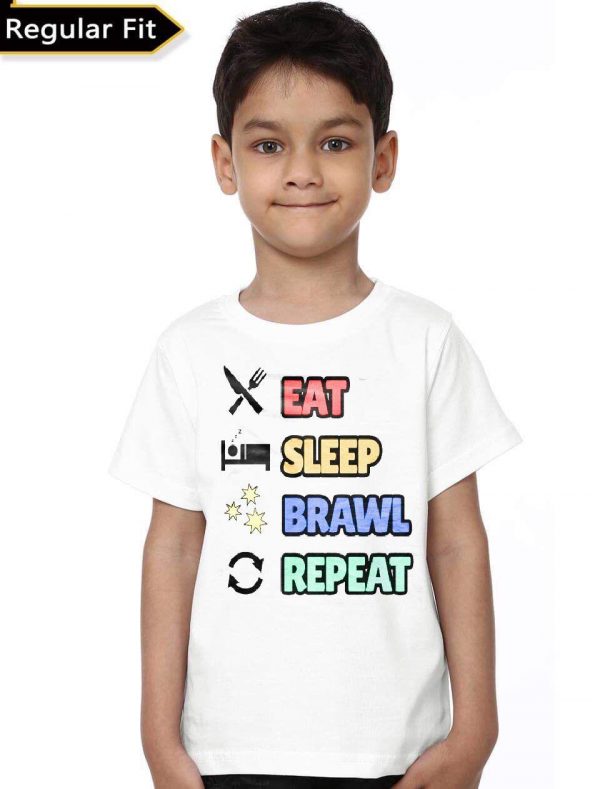 Eat Sleep Brawl Kids T-Shirt