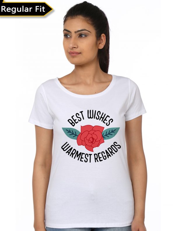 Best Wishes Half Sleeve Girl's T-Shirt