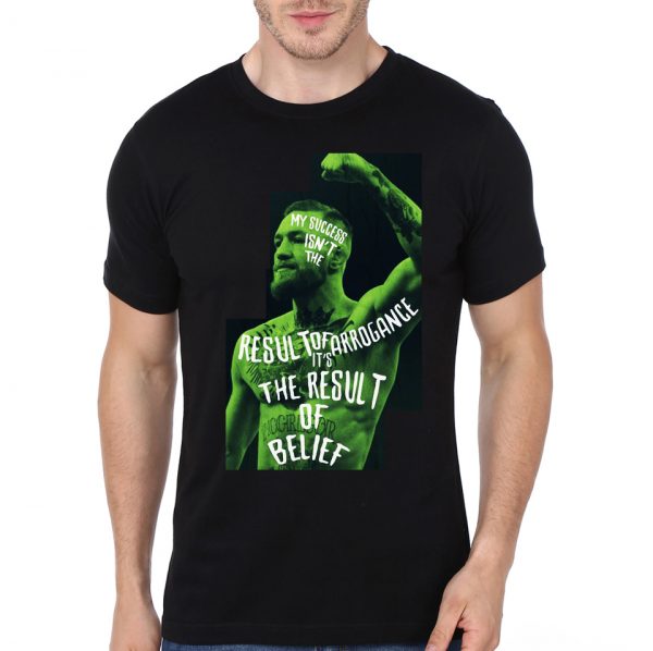 Connor Mcgregor Half Sleeve Black T-Shirt