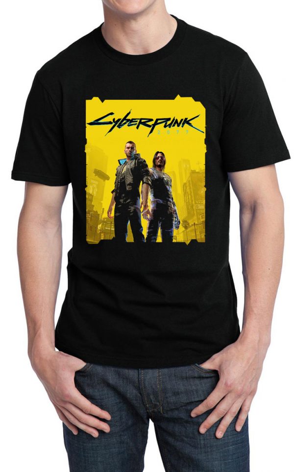 Cyberpunk Half Sleeve Black T-Shirt