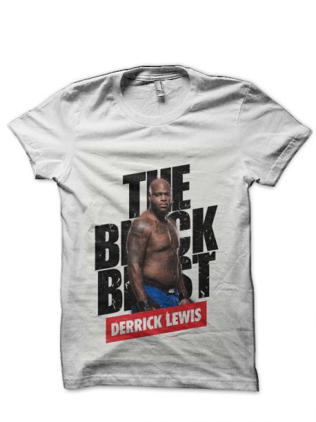 Derrick Lewis White T-Shirt - Swag Shirts