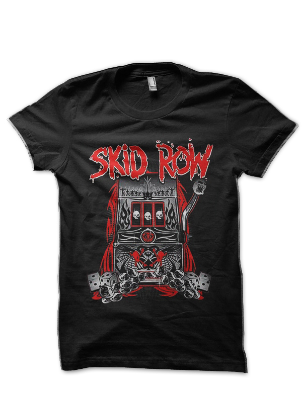 Skid Row Black T-Shirt | Swag Shirts
