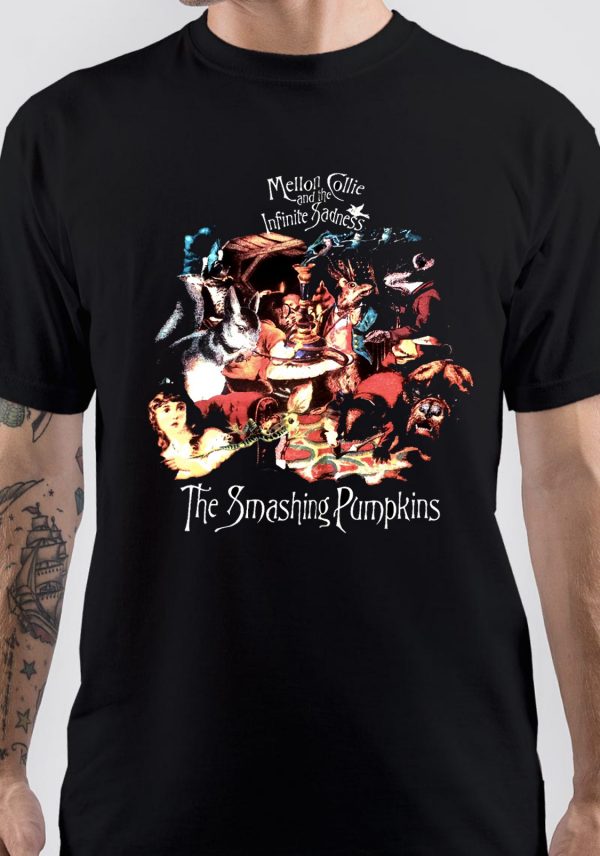 The Smashing Pumpkins Half Sleeve Black T-Shirt