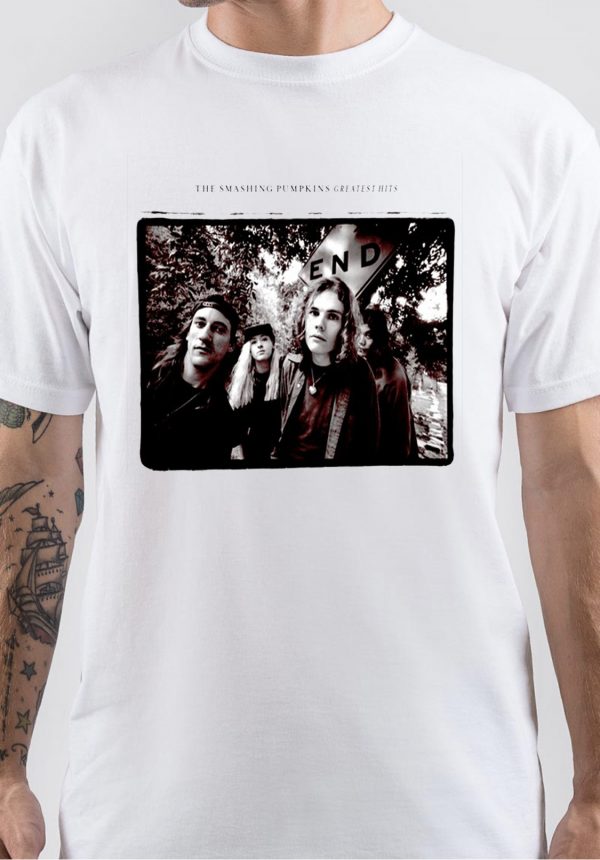 The Smashing Pumpkins Half Sleeve White T-Shirt