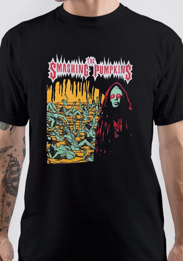 The Smashing Pumpkins Half Sleeve Black T-Shirt