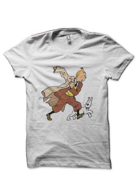 Tintin Half Sleeve White T-Shirt