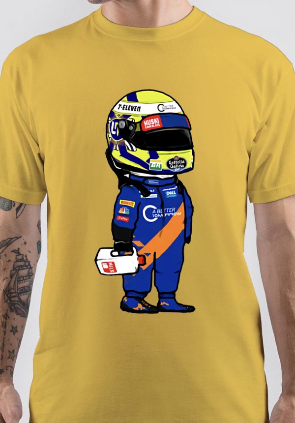 Lando Norris Cartoon T-Shirt - Image 3