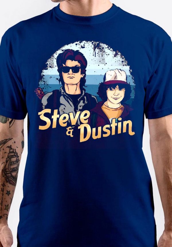 Steve And Dustin Stranger Things T-Shirt - Image 2