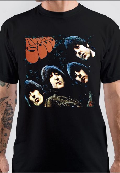 The Beatles Rubber Soul Black T-Shirt | Swag Shirts