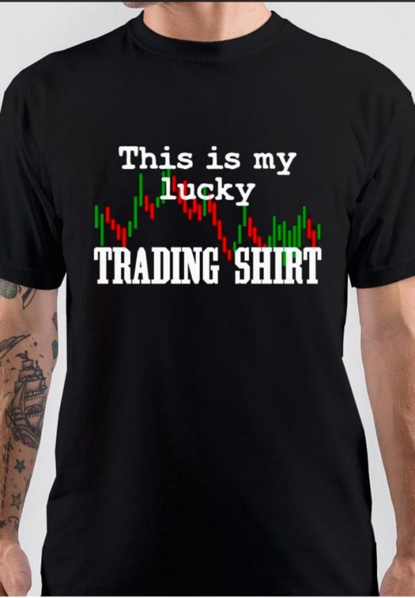 This Is My Lucky Trading Half Sleeve Black T-Shirt