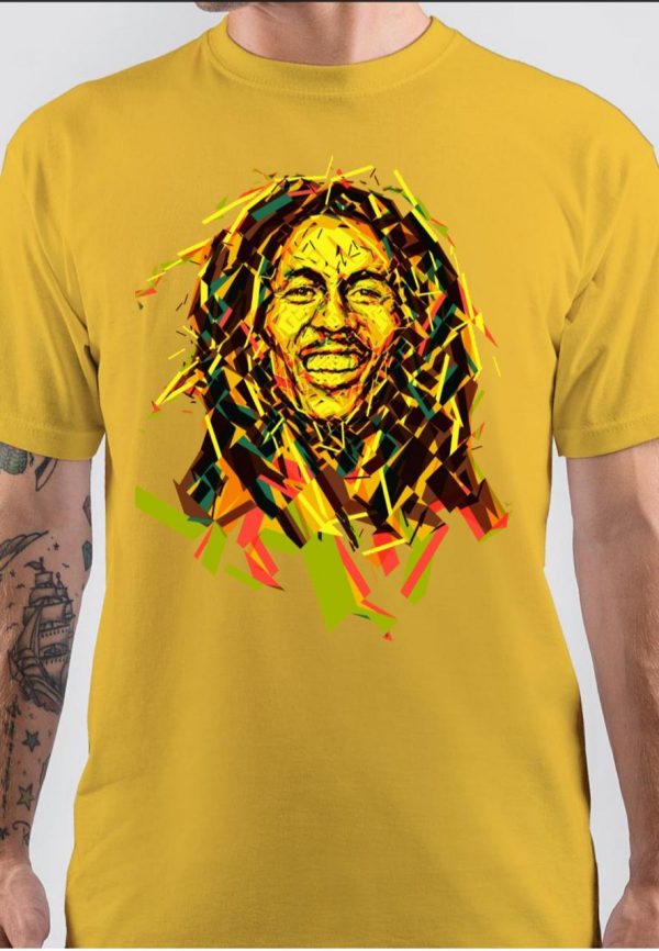 Bob Marley Half Sleeve Yellow T-Shirt