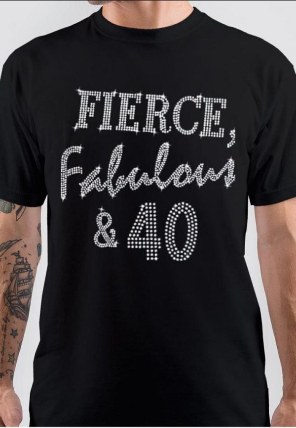 Fierce Fabulous Half Sleeve Black T-Shirt