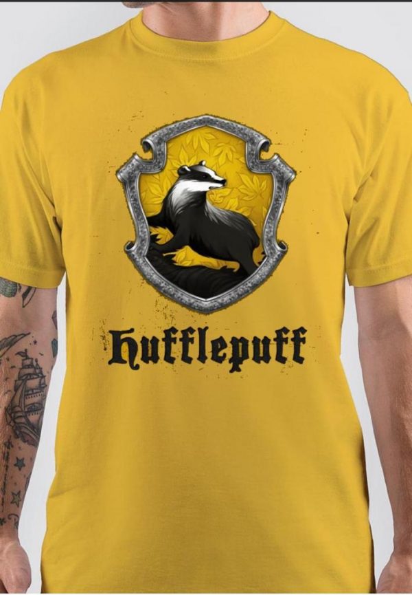 Hufflepuff Half Sleeve Yellow T-Shirt