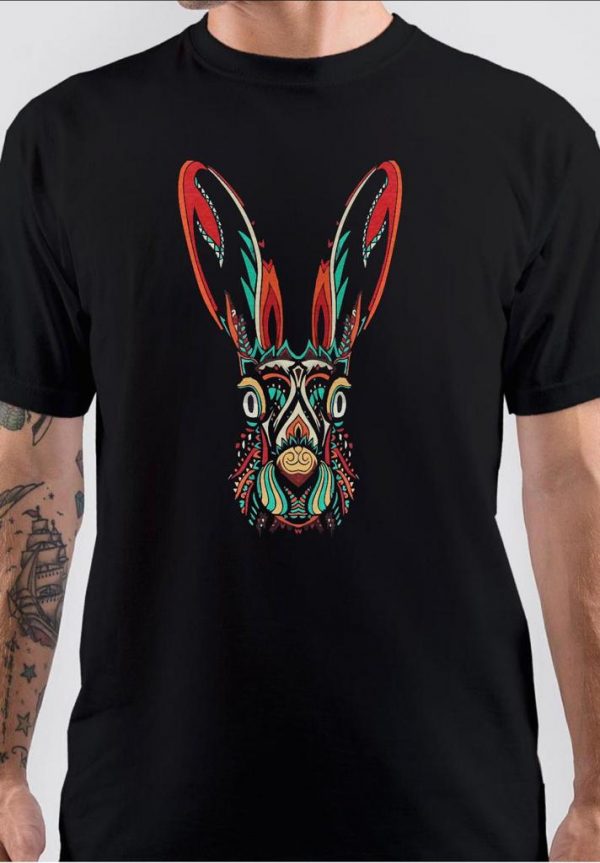 Psychedelic Bunny Half Sleeve T-Shirt