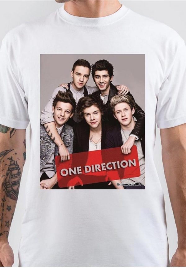 One Direction Half Sleeve White T-Shirt