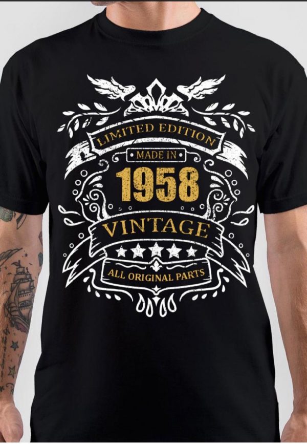 Limited Edition Made In 1958 Half Sleeve T-Shirt