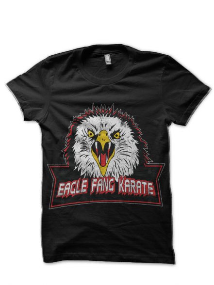 Eagle Fang Karate Vintage Style Cobra Kai Black T-Shirt