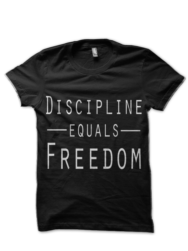 Equals Freedom Discipline Black T-Shirt | Swag Shirts