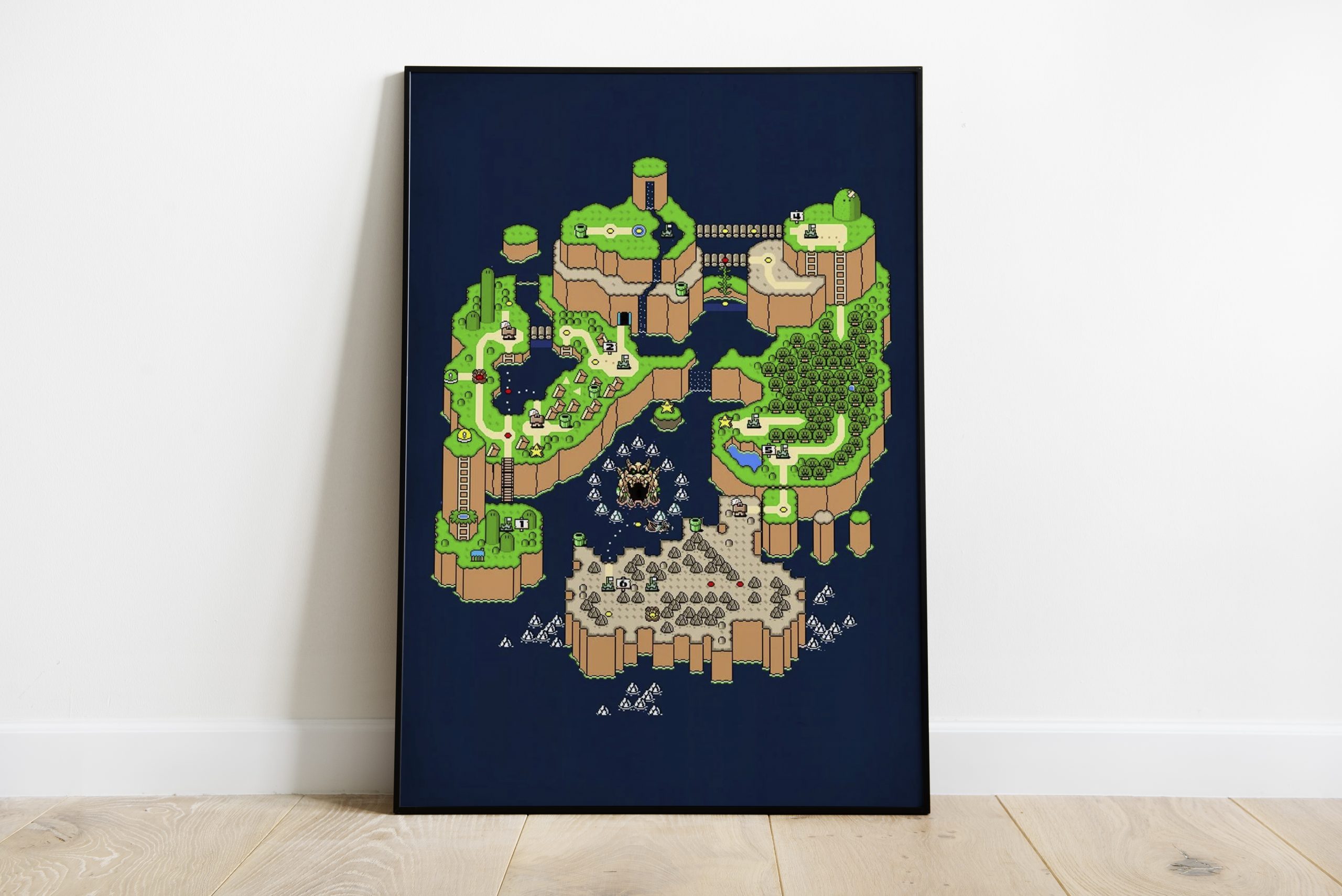 Super Mario World Map Poster