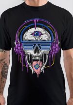 Psychedelic Melting Skull T-Shirt