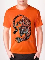 Red Japanese Tiger Orange T-Shirt