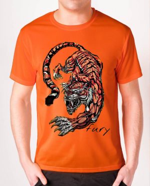 Red Japanese Tiger Orange T-Shirt