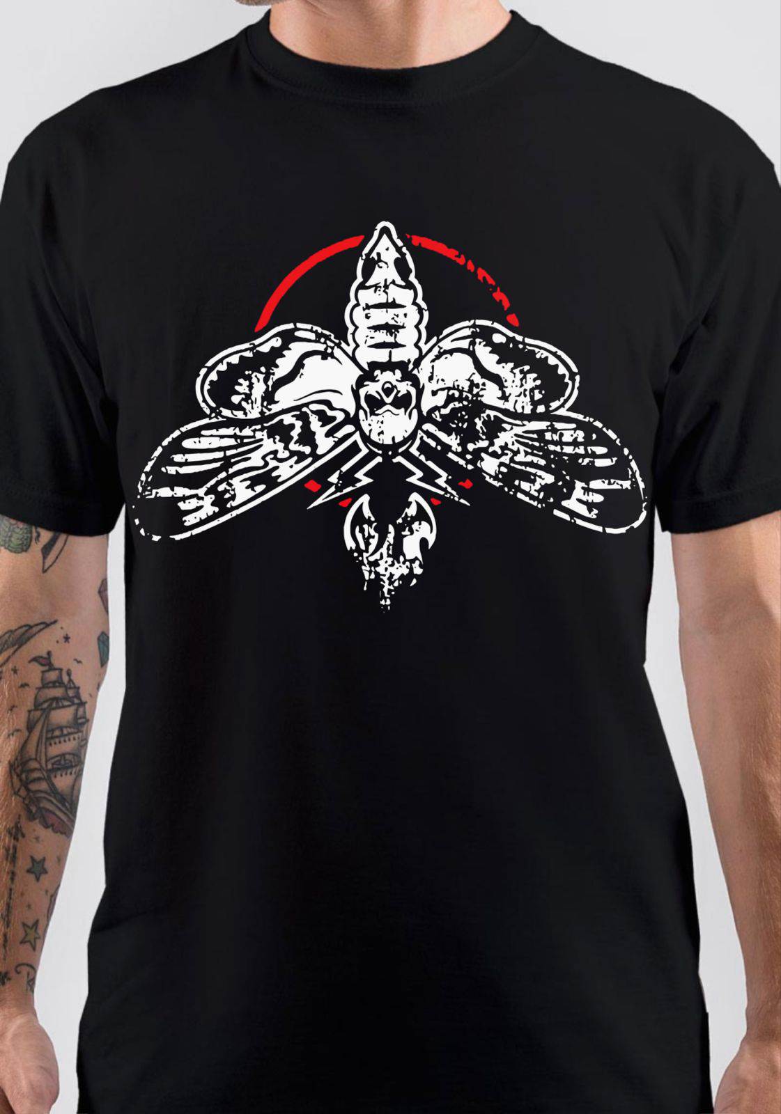 Bray Wyatt Moth Exclusive WWE Black Cotton Full Sleeve T-shirt