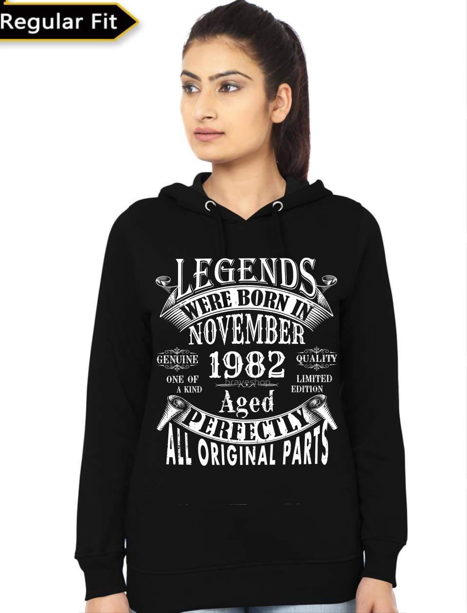 Legends Were Born In November Girls Hoodie Swag Shirts